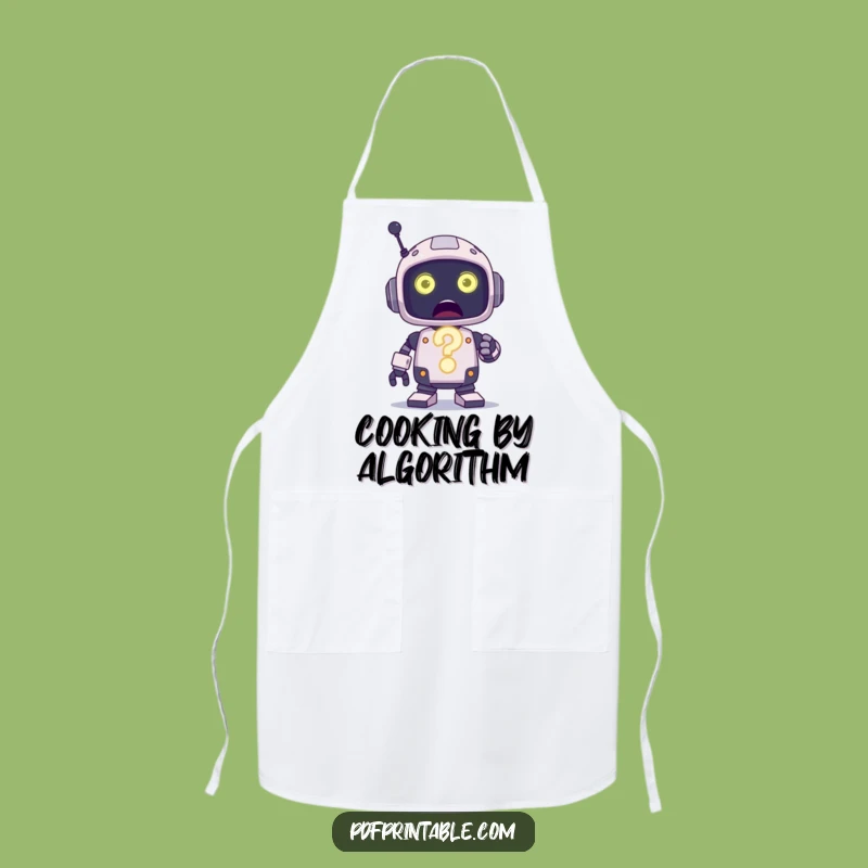 Funny Robot Chef Apron: Cook Up Some Questions