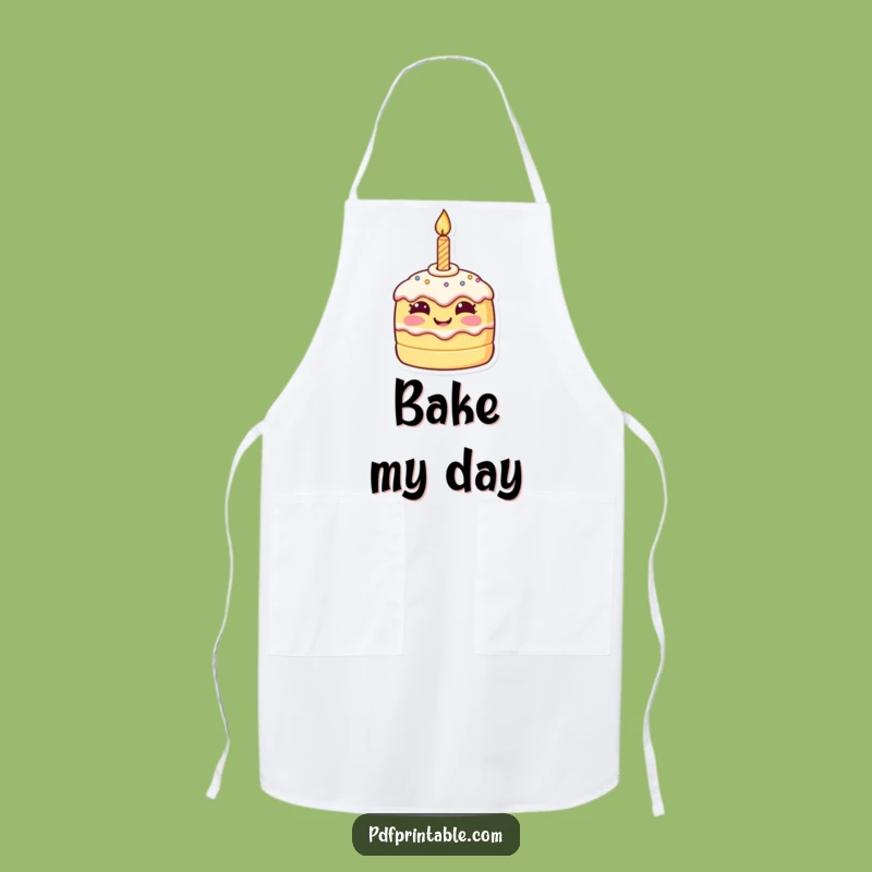 Funny Birthday Cake Apron: Cook Up Smiles with a Cheerful Treat