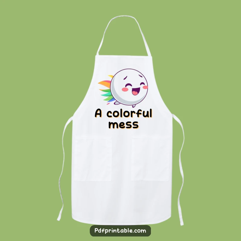 Funny Bouncy Ball Apron: Cook with Color and Play!