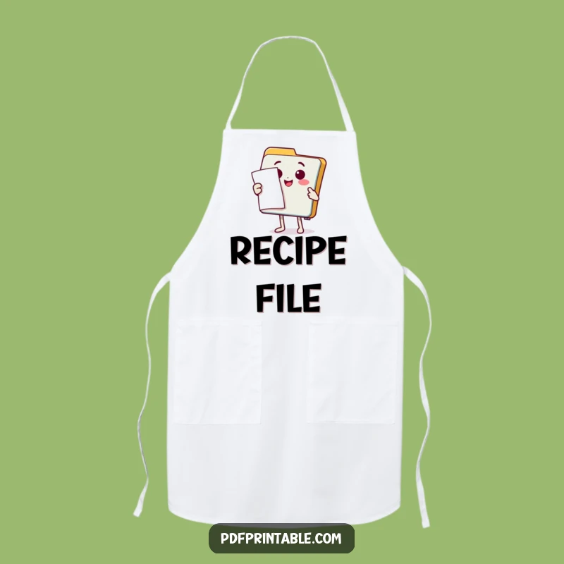 Funny Folder Apron: Document Flourish - Kitchen Humor for Organizers
