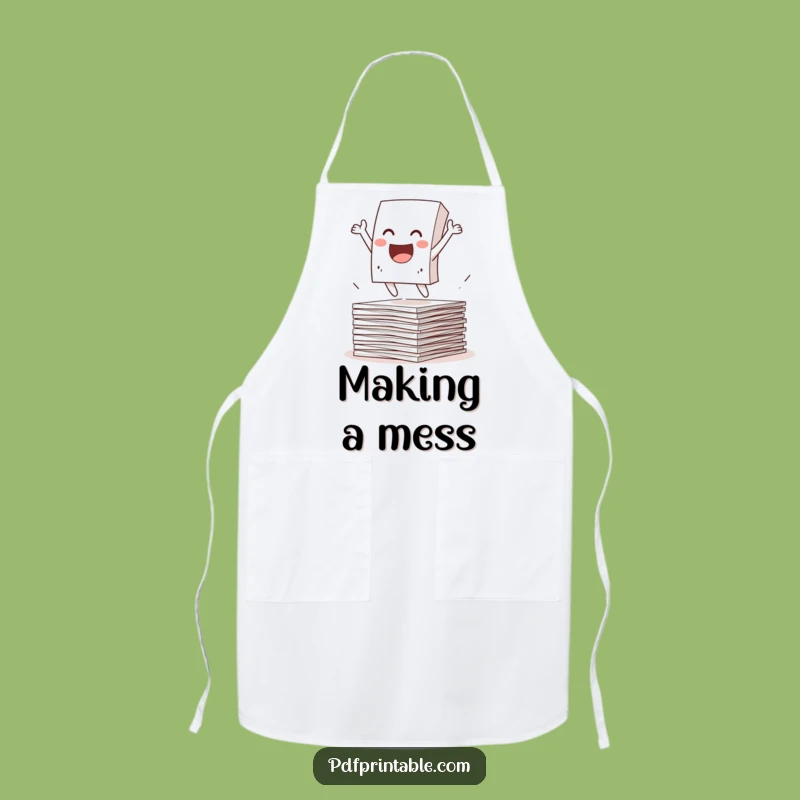 Funny Paper Character Apron - Office Escape Fun - Perfect Funny Gift!
