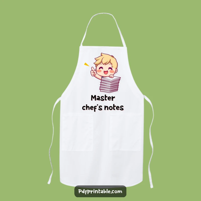 Work with Flair: Funny Pointing Papers Apron, a Chef's Funny Gift!