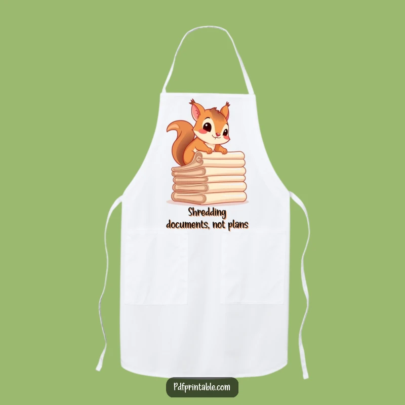 Funny Squirrel Chef's Climb Apron - Hilarious kitchen accessory and perfect funny gift.