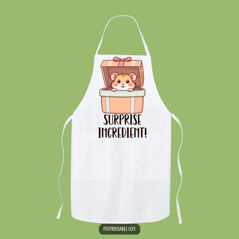 Funny Hamster Gift Box Apron: Hilarious Kitchen Wear for the Curious Cook