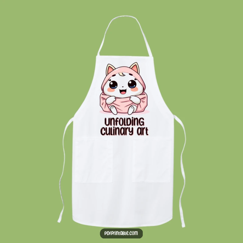 Funny Kawaii Giggling Unfolder Apron for Joyful Makers