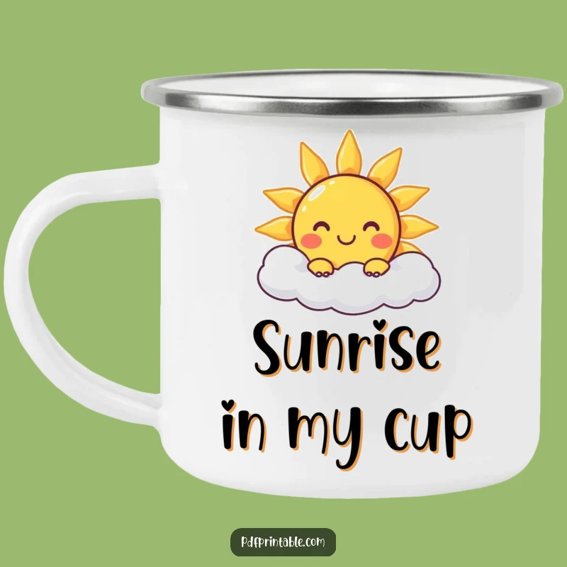 Funny Sun Camping Mug: Enjoy Your Drink with Sunny Cheer Outdoors