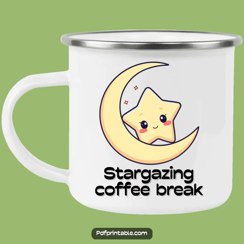 Funny Star Moon Camp Mug: Adventure Under the Stars!