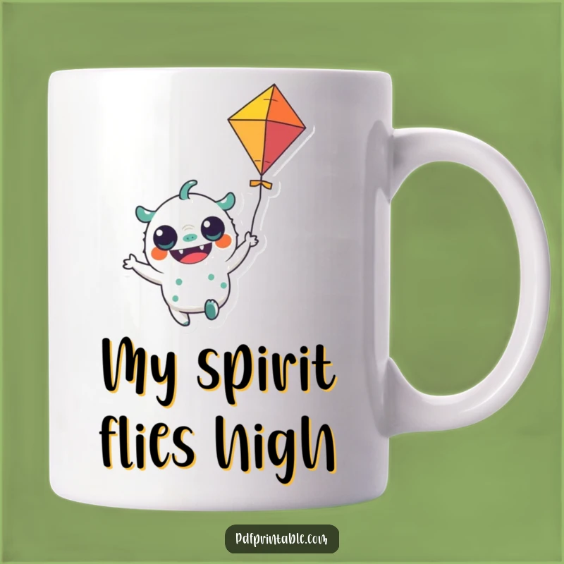 Monster Kite Fun Mug: Funny Monster Character for a Playful Gift