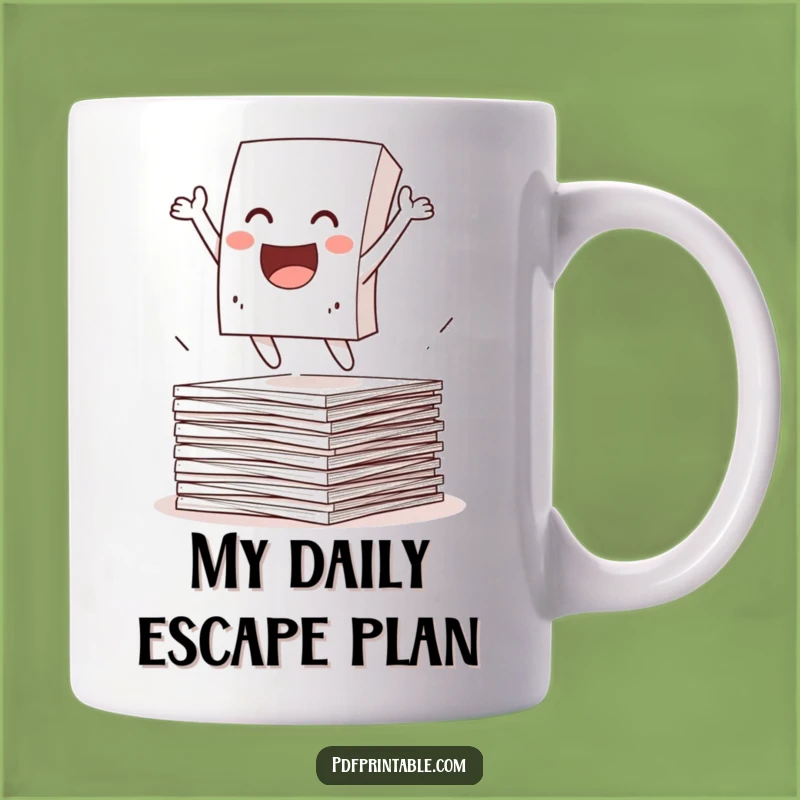 Funny Paper Character Mug - Leap of Joy - Perfect Funny Gift!