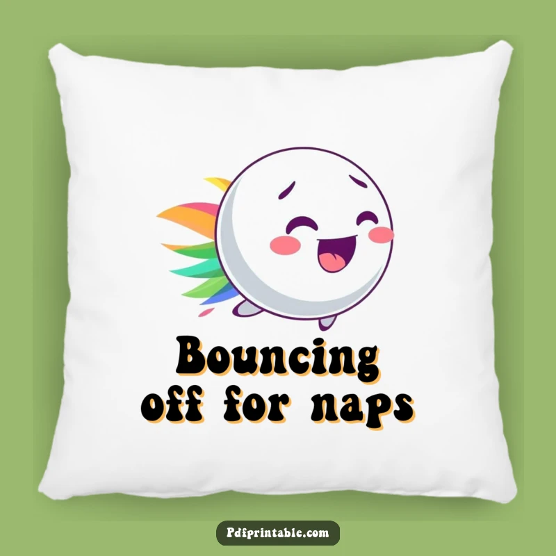 Funny Bouncy Ball Pillow: Cozy Up with Colorful Fun!