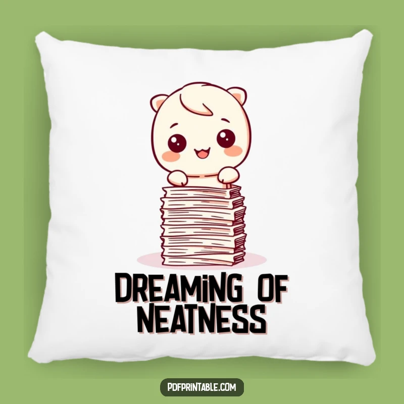 Comforting Funny Kawaii Organizer Pillow: Cuddle Up with Neatness and Joy