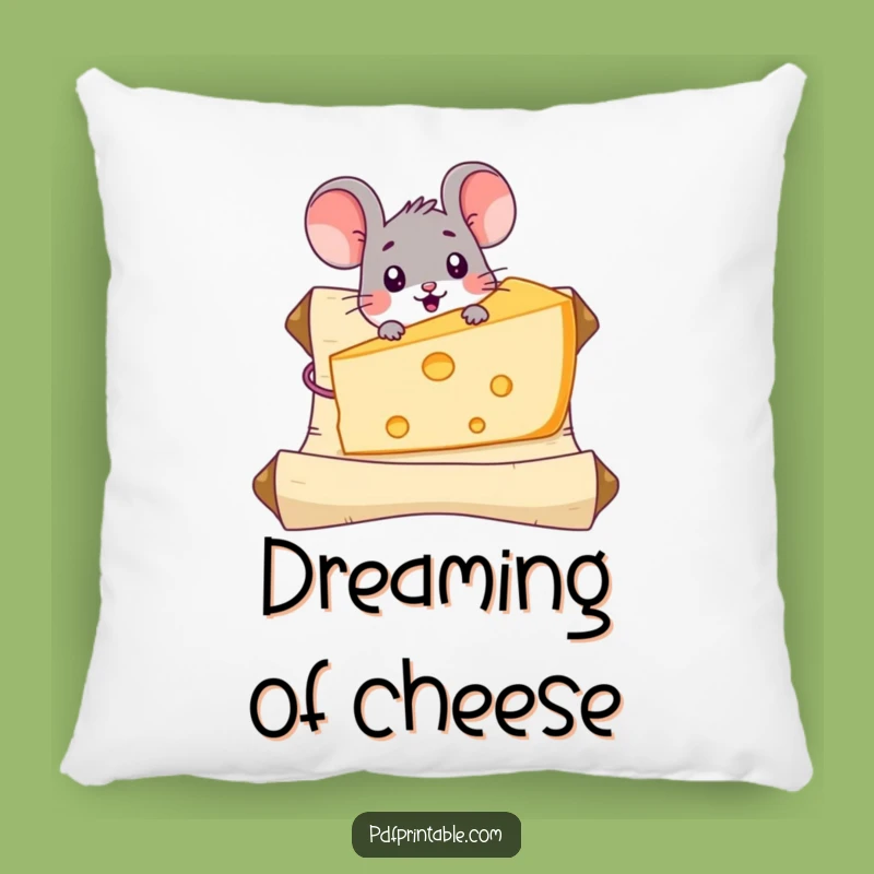 Funny Mouse Cheese Pillow: Cozy Surprise, Giant Gruyere, Decorative Funny Gift