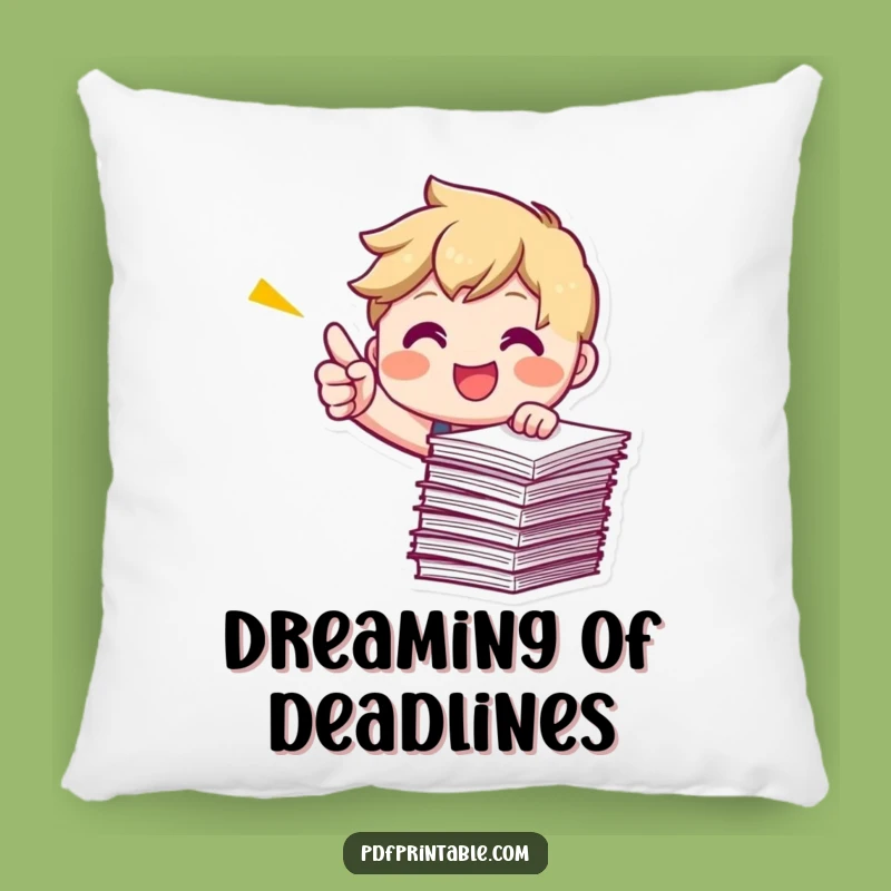 Cozy Accomplishment: Funny Pointing Papers Pillow, a Snug Funny Gift!