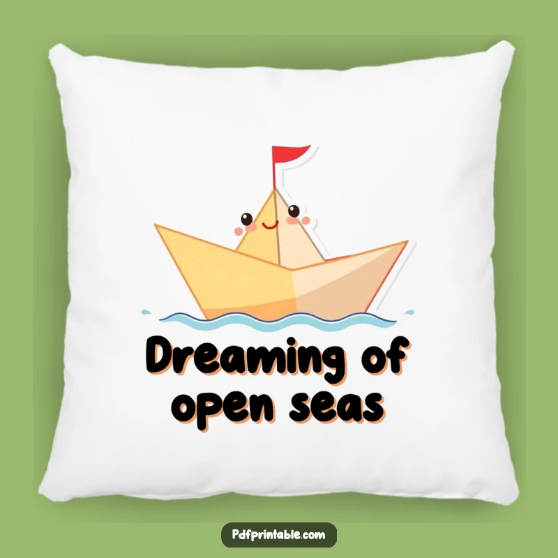 Comfy Funny Paper Boat Pillow: Add Hilarious Nautical Charm to Your Home