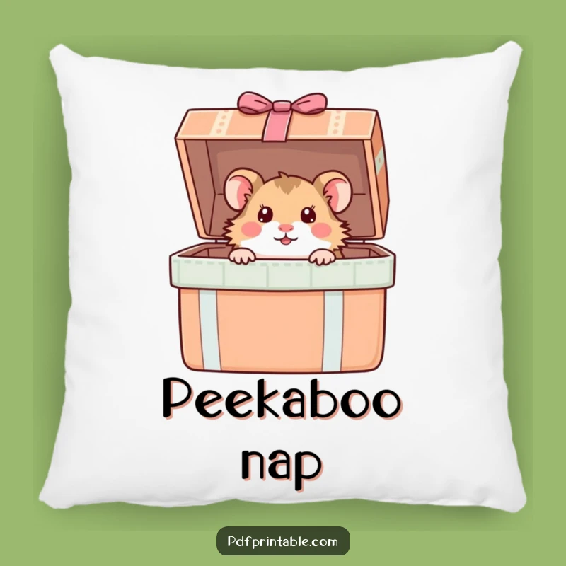 Funny Hamster Gift Box Pillow: Cozy & Hilarious Accent for Curious Comfort