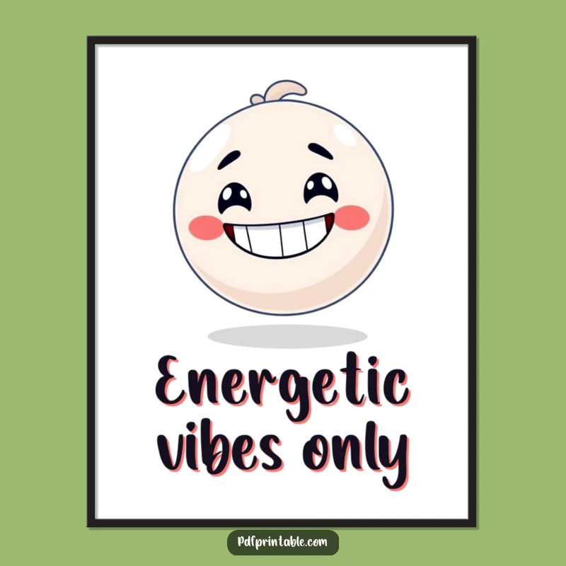 Funny Bouncy Ball Digital Print: Instant Energy and Fun