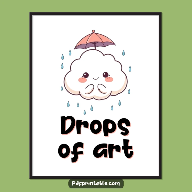 Funny Cloud Digital Art: Instant Whimsy for Your Walls