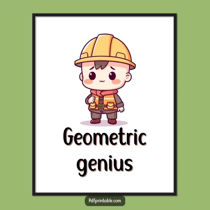 Funny Construction Digital Art: Whimsical Wall Decor for Builders & Creators