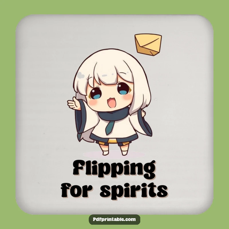 Funny Drink Coaster: Character s Playful Toss, Protect Surfaces with Funny Gift