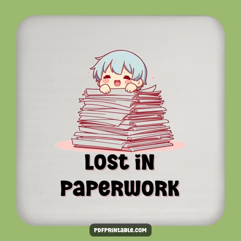 Funny Paper Coaster Set: Protect Surfaces with Hilarious Work Humor