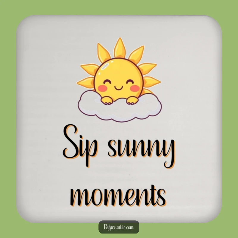 Funny Sun Coasters: Protect Surfaces with Sunny Smiles