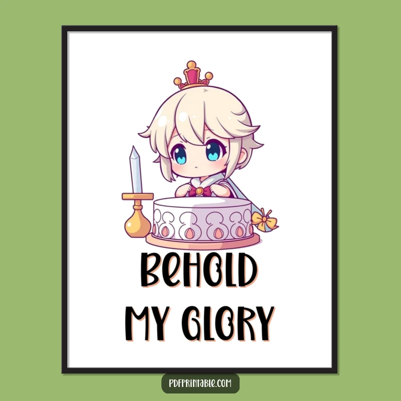 Funny Art Print: Proud Character and Creation, Inspiring Funny Gift