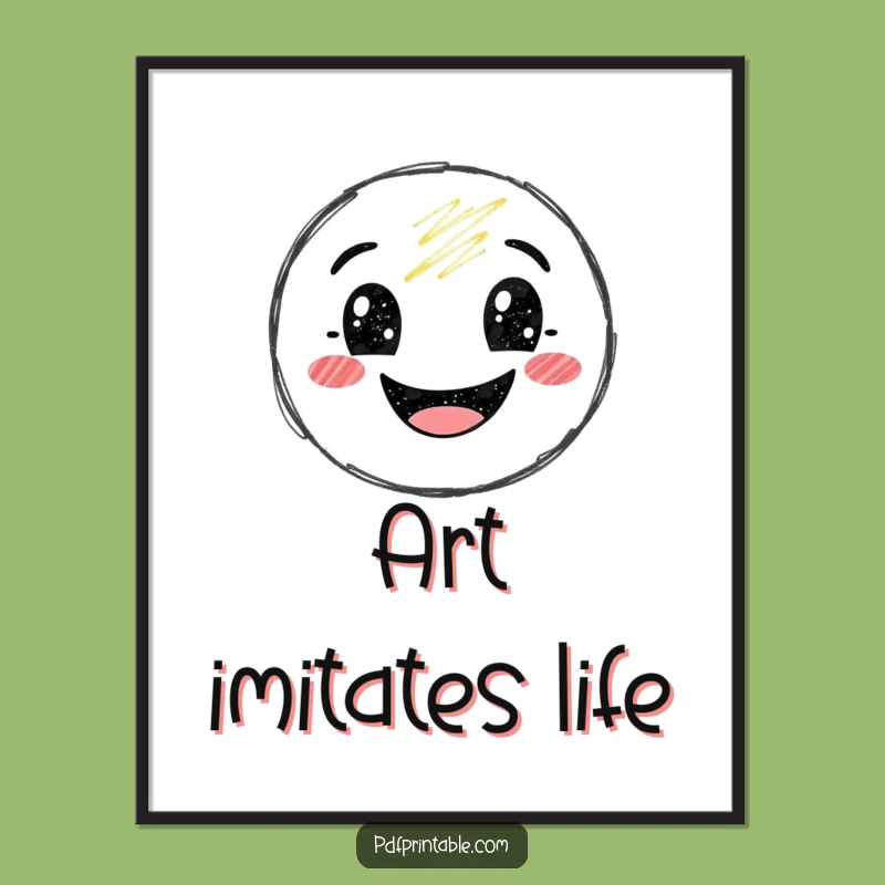 Funny Crayon Smile Poster: Bring Hilarious Artistic Cheer to Your Walls