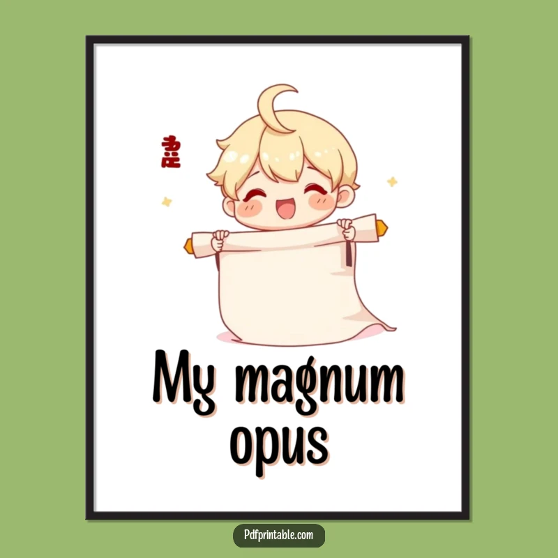 Wall Worthy Announcements: Funny Scroll Poster, a Lively Funny Gift!