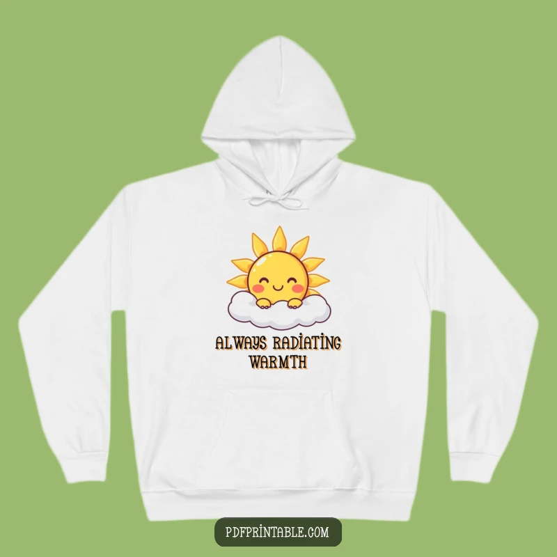Cozy Sunny Day Hoodie: Funny Sun Character for Warmth and Cheer