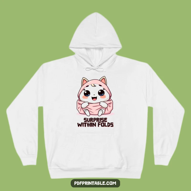 Cozy Funny Kawaii Giggling Unfolder Hoodie for Happy Creators