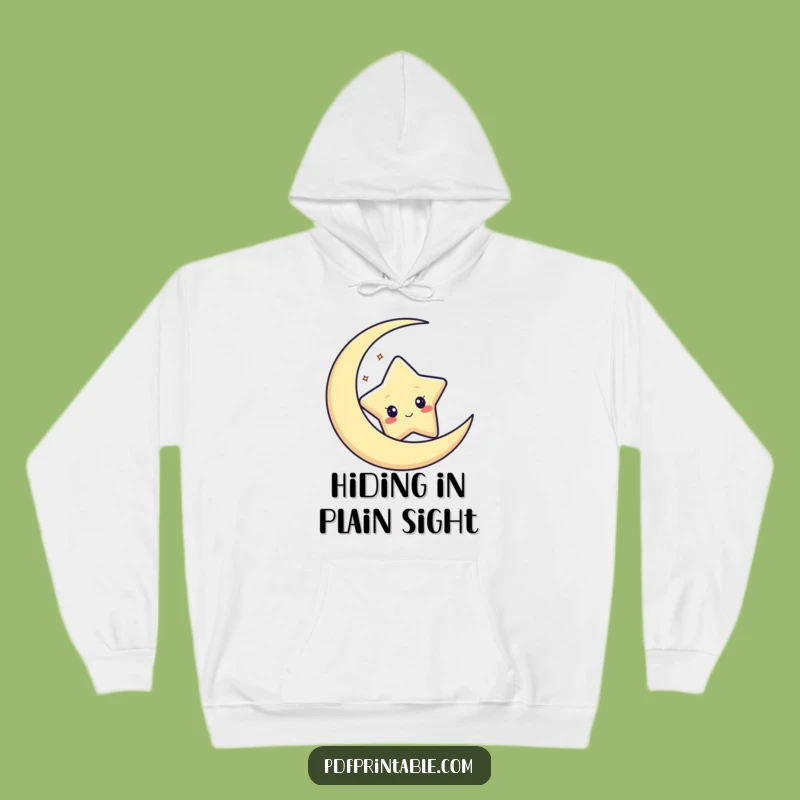Cozy Funny Star Moon Hoodie: Celestial Comfort and Mystery!