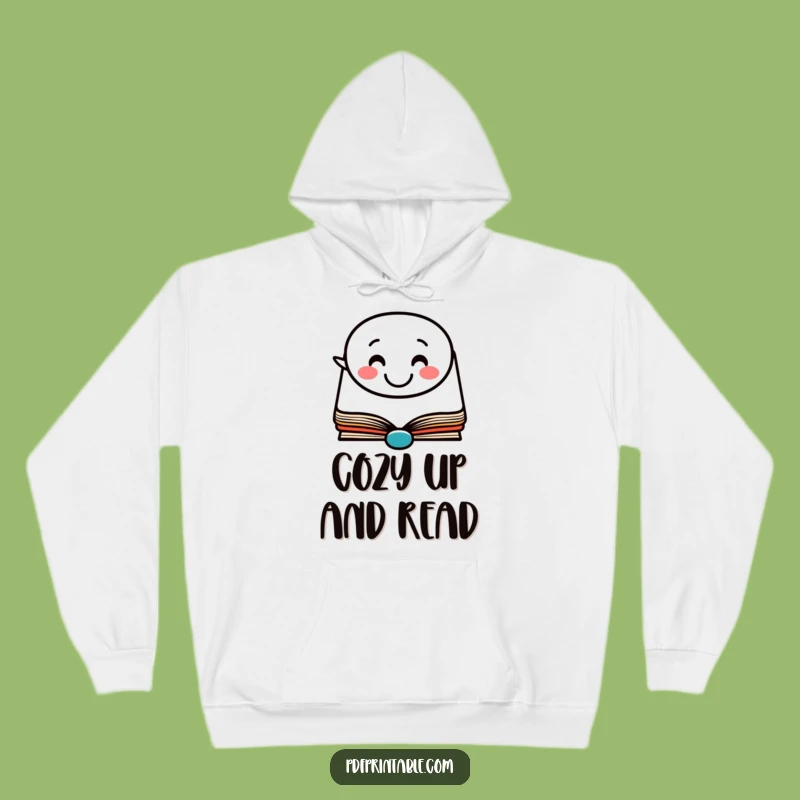 Cozy Book Lover Hoodie: Funny Book Character for Warmth and Smiles