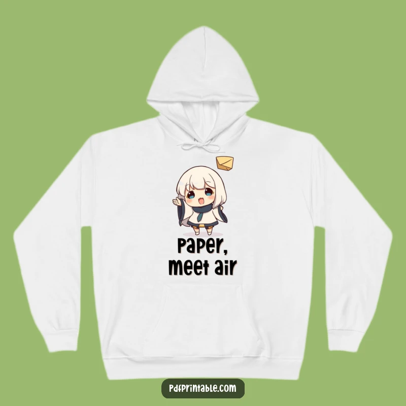 Funny Cozy Hoodie: Character s Paper Toss, Warm and Funny Gift