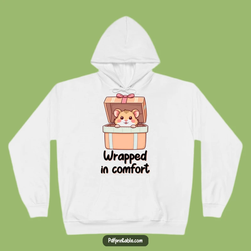 Funny Hamster Gift Box Hoodie: Cozy & Hilarious Gift for Curious Souls