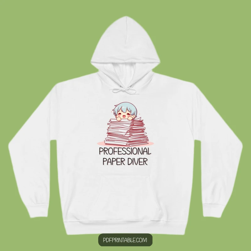 Funny Paper Pile Hoodie: Cozy Comfort for the Overwhelmed, Great Study Gift
