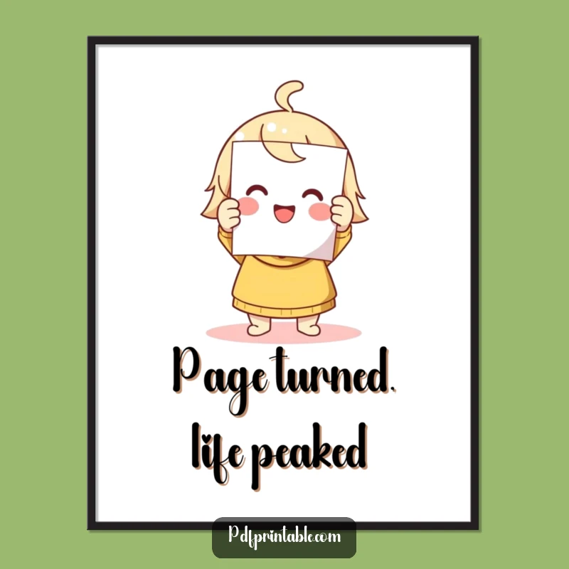 Free Printable Wall Art: Print Success Character, Quirky Downloadable Decor