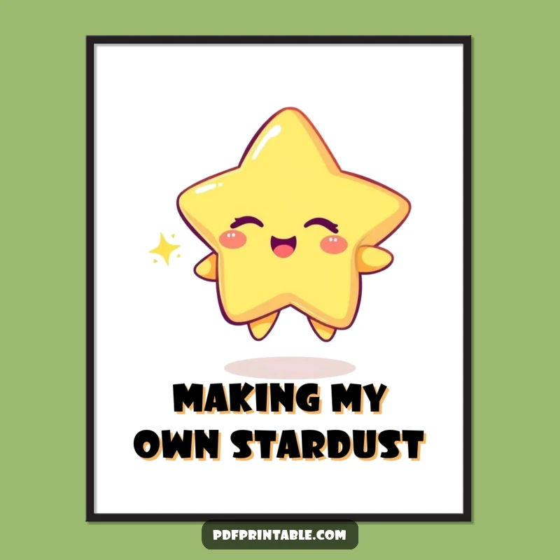 Free Printable Wall Art: Winking Star Art for a Magical & Inspiring Space
