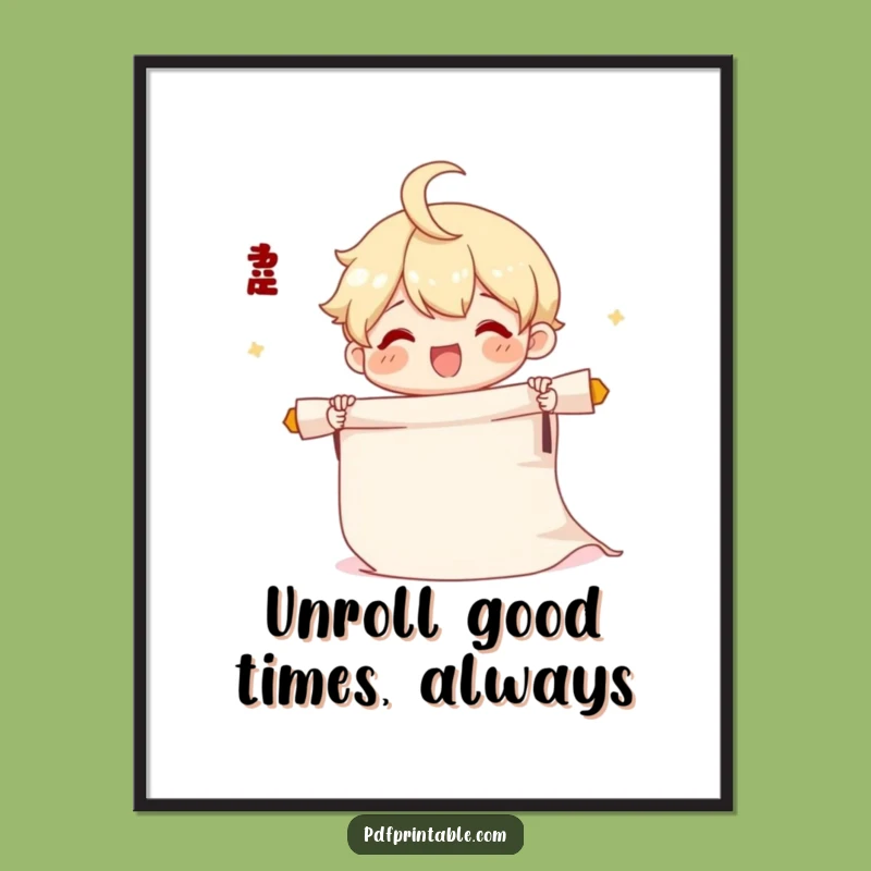 Free Printable Scroll Character Wall Art: Whimsical Downloadable Decor for Joy!