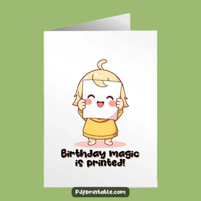 Free Printable Birthday Card: Print Success Character, Hilarious Downloadable Gift