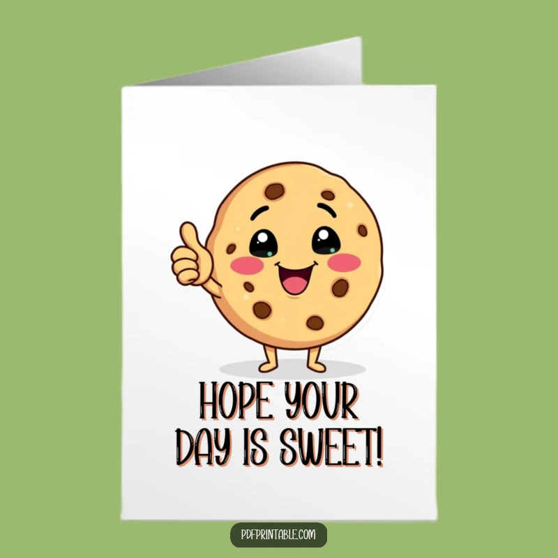 Free Printable Cookie Birthday Card: Funny Downloadable Gift for a Sweet Celebration