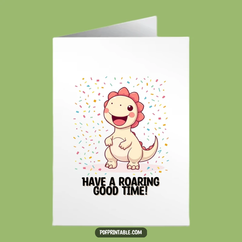 Free Printable Birthday Card: Dino Printer for a Fun, Downloadable Party Blast