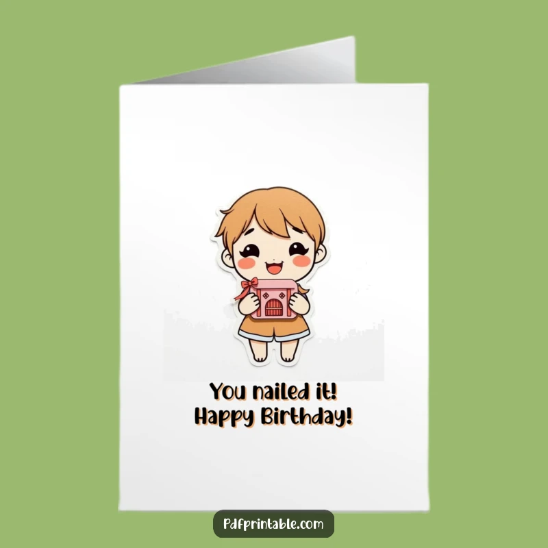 Free Printable Birthday Card: Proud Crafter - Downloadable DIY Funny Gift