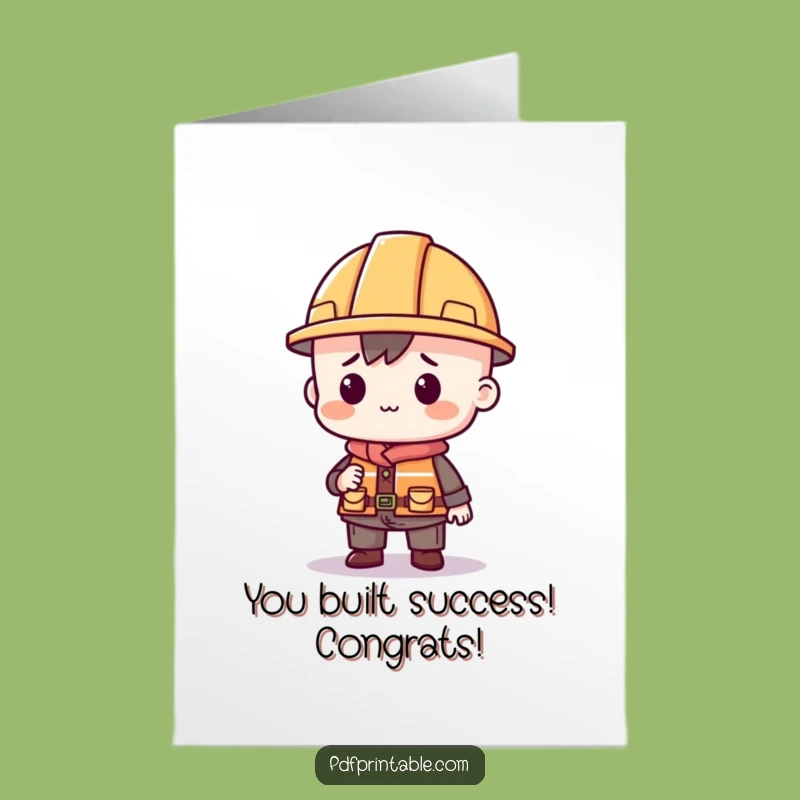 Funny Free Printable Congrats Card: Built for Success - Downloadable Gift