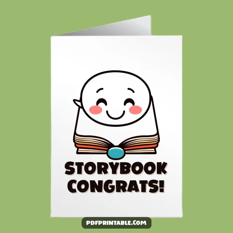 Free Printable Congratulations Card: Book Character - Happy Endings Download!