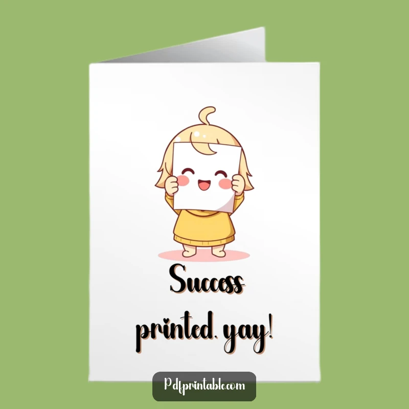Free Printable Congrats Card: Print Pride Character, Awesome Downloadable Gift