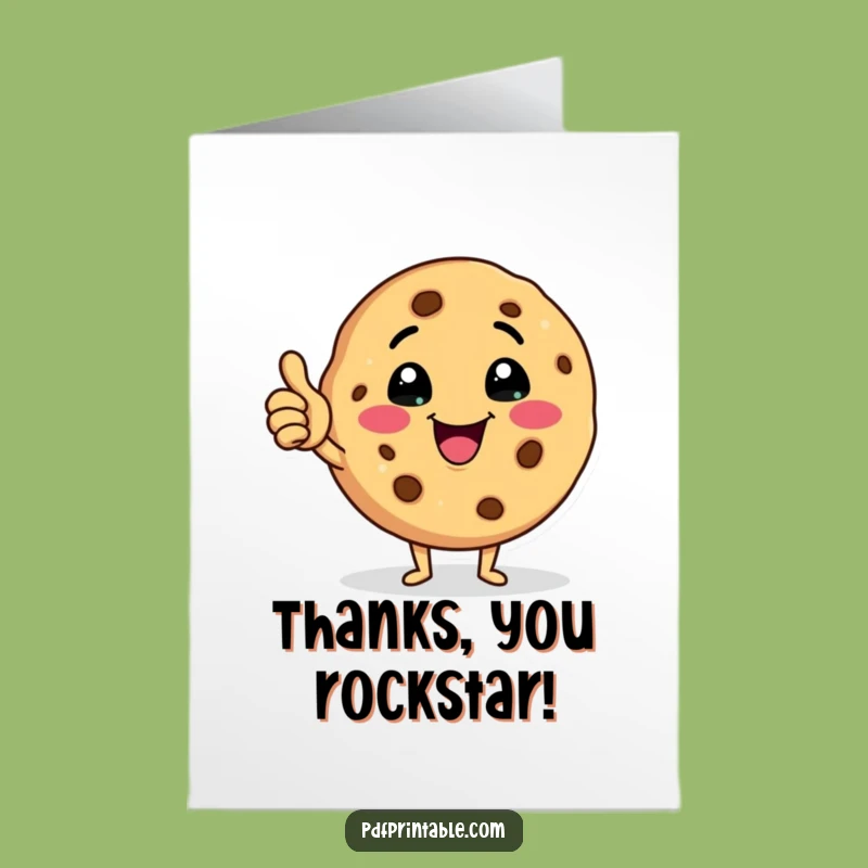 Free Printable Cookie Thank You Card: Sweet Downloadable for Appreciation