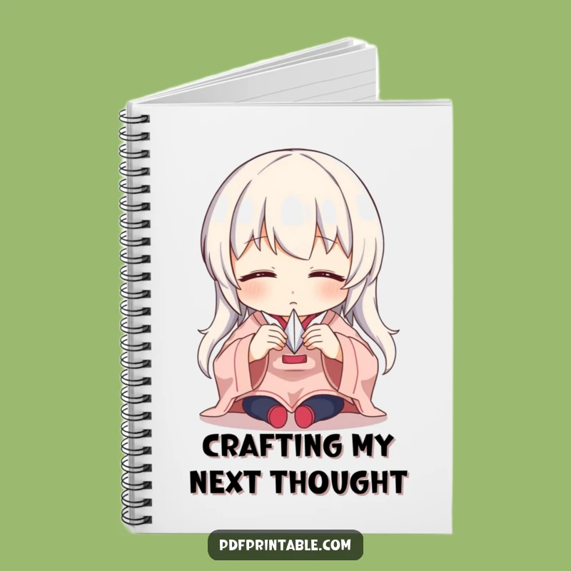 Funny Origami Planner Notebook: Focused character folding paper crane, a perfect funny gift for note-takers.