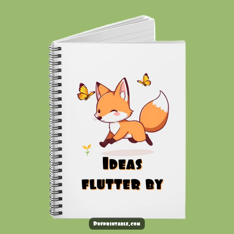 Funny Fox Butterfly Notebook: Jot Down Whimsical Ideas With This Hilarious Journal