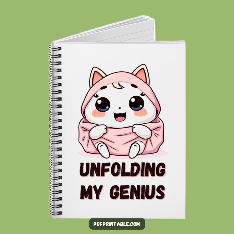 Funny Kawaii Giggling Unfolder Notebook for Creative Ideas