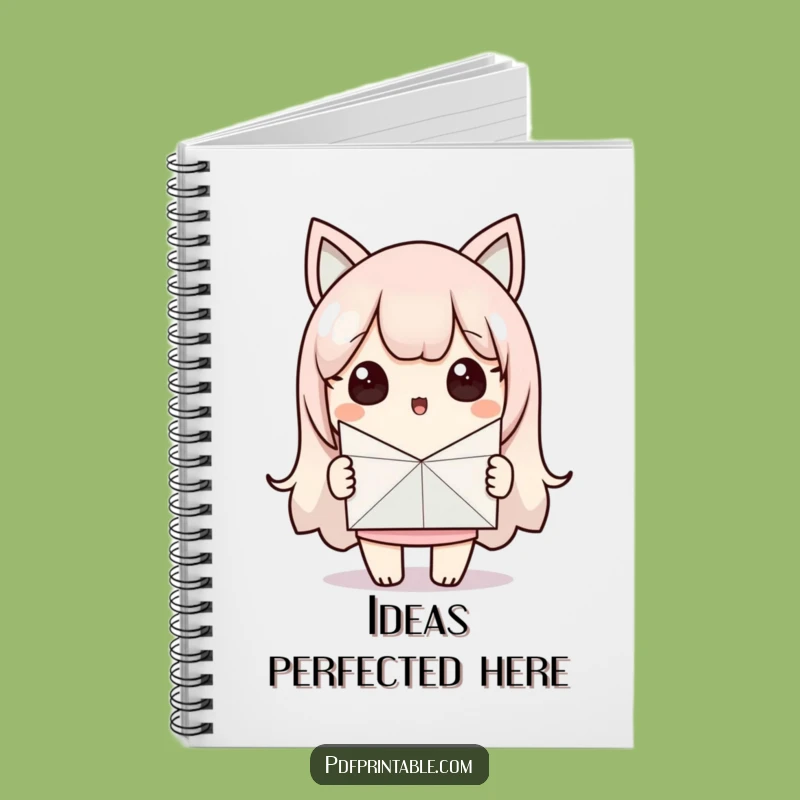 Funny Kawaii Paper Craft Notebook for Surprised Journaling